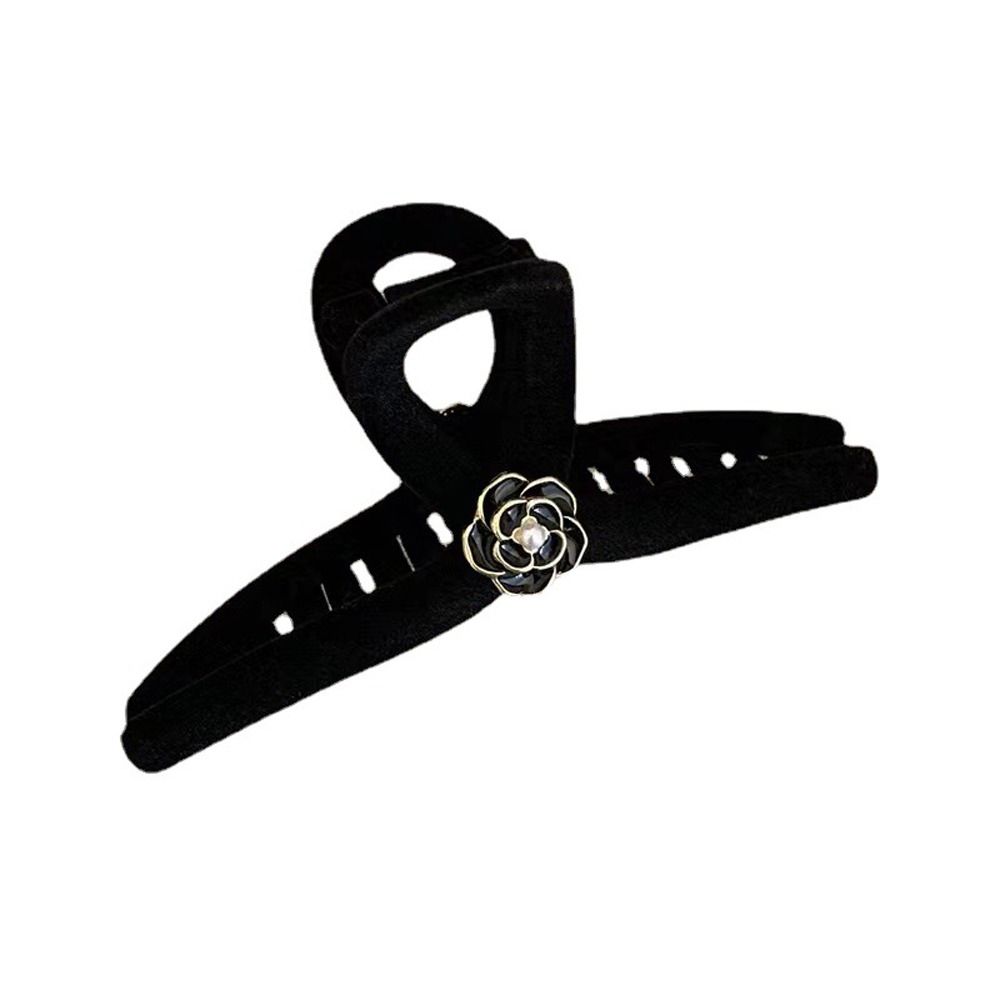 

Заколки для волос Ins Shark Clip Camellia Hair Claws Women Hairgrips Korean Shark Clip Ponytail Holder чёрный