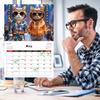 2026 Cat Calendar 12-Month Hangable Funny Cat Calendar Jan Dec 2026 Wall Schedule Planner with Coil Binding for Office School
