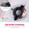 Colorful Bicycle Warning Light 300mAh Bike Hub Spoke Lamp USB Rechargeable IP65 Waterproof Universal Safety Warning Decoration