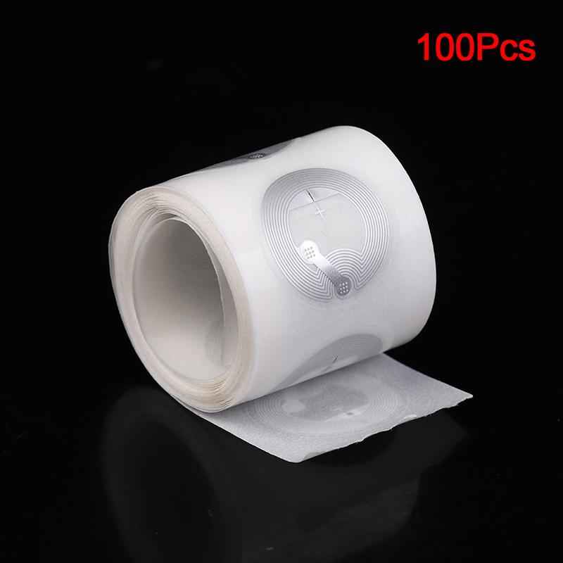 50/100 ks NFC štítků Čip NFC215 Nálepky RFID Elektronické nálepky pro kontrolu přístupu Chytrý klíč Přepisovatelné