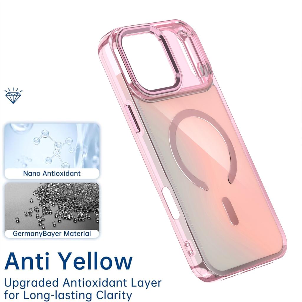For iPhone 17 Pro Max Case Compatible with MagSafe Color Changing PC TPU Phone Back Cover