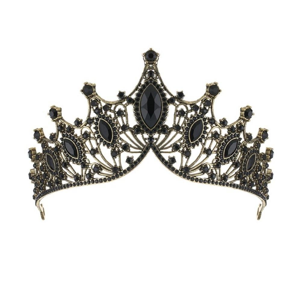 Alloy Queen Princess Crown Baroque Prom Dress Jewelry Vintage Bridal Headband  New Year