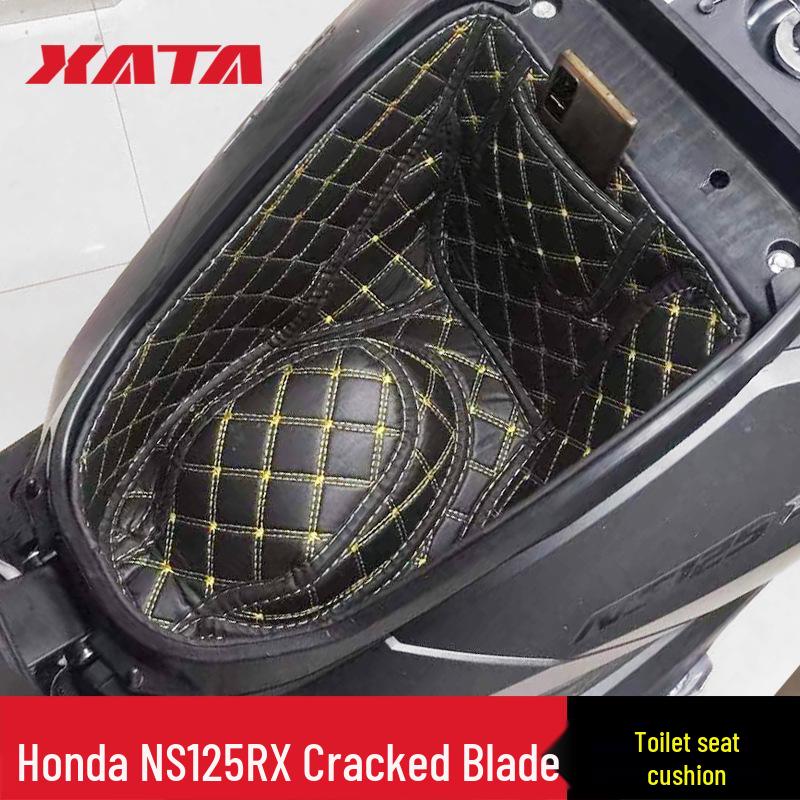 

Split Blade NS125RX Seat Pad & Storage Box Cover - SDH125T-40A Mod Accessories Black with Gold Line Seat Bucket Pad
