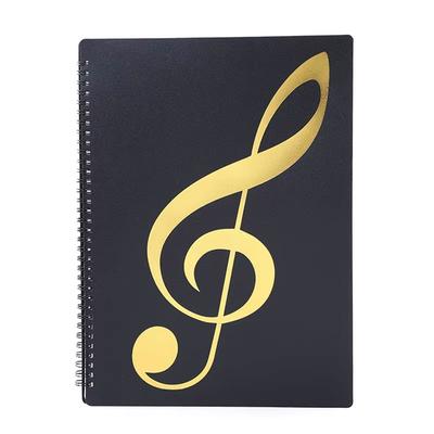 Flexible 40 Pages Piano Music Score Folder A4 Music Book Clip Sheet Note Folder Piano Paper Sheets Music Binder For Practice