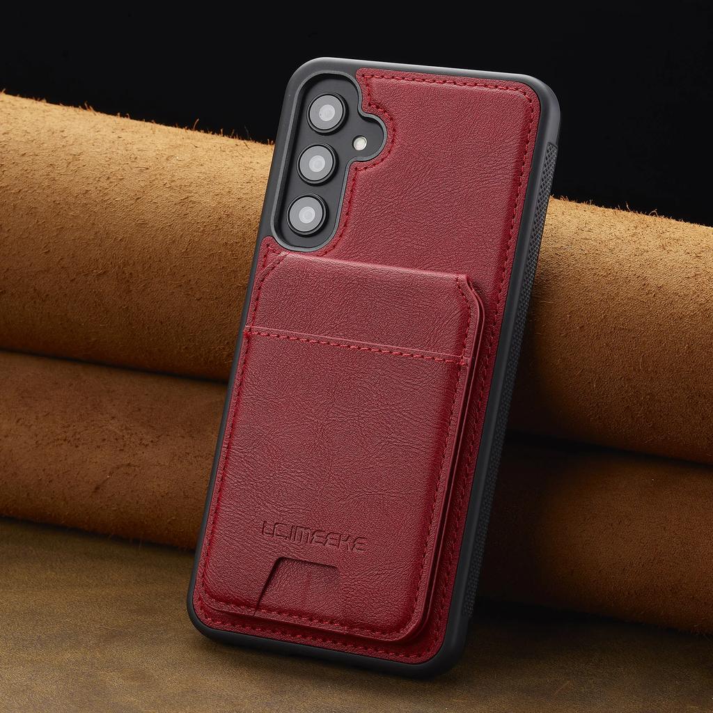 2 in 1 Detachable Cards Solt Wallet Leather Case For Samsung Galaxy S25 Ultra S24 Plus S22 S21 A55 A35 A16 A15 A14 Vertical Bag
