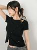 KOOLKITTEN Ribbon Tie Slim Fit Ribbed Tee 3 Colors
