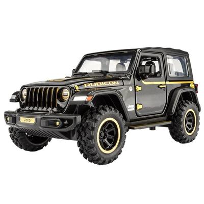 Wrangler Offroad 7-Türer im Maßstab 1/32 für Wrangler Druckguss-Spielzeugautomodell, Fahrzeug aus Metalllegierung für Kinder, Jungen, Mädchen und Erwachsene, Türen offen, Licht