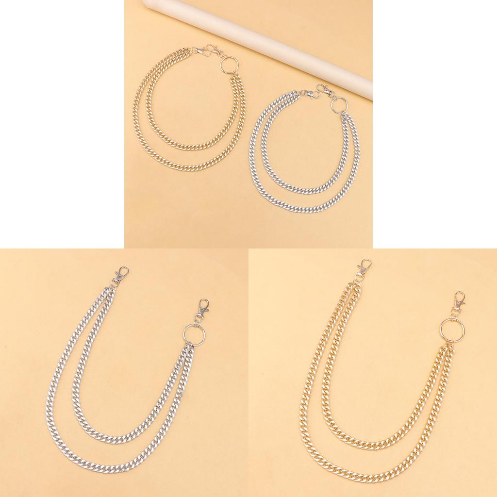 Hip Hop Double Layer Metal Belt Chain For Men And Women Summer Fashion Accessory