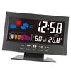C/F Multifunctional Indoor Colorful LCD Digital Temperature Humidity Meter Clock Thermometer Hygrometer Calendar Temperature Trend Alarm Comfort