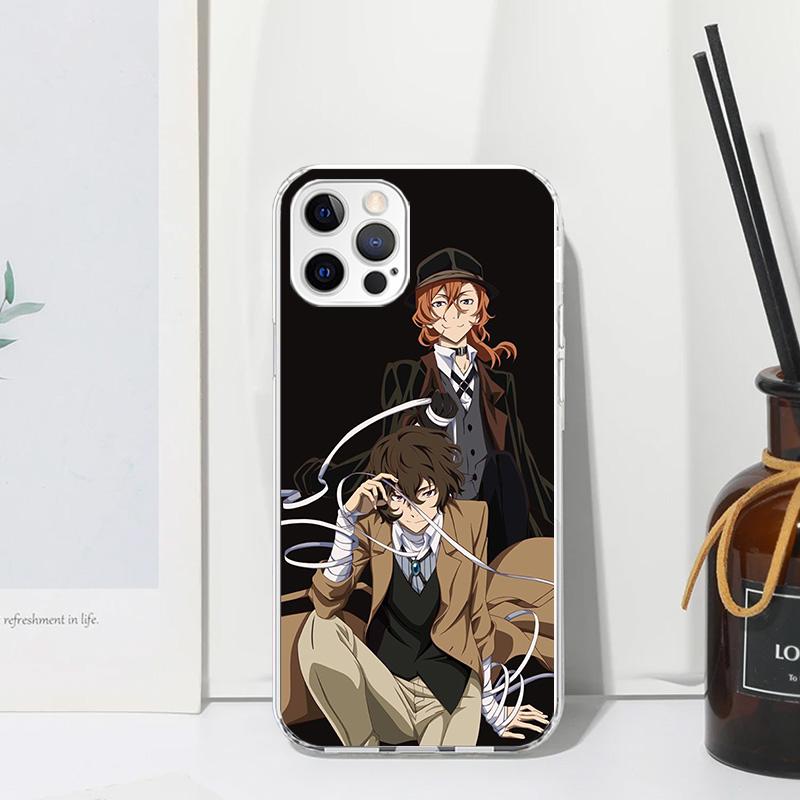Bungo Stray Dogs Double Black Phone Case For Iphone 17 Air 16 15 Plus 16E 14 Pro Max 13 Mini 12 11 7 8 SE Fundas Soft Back Cover
