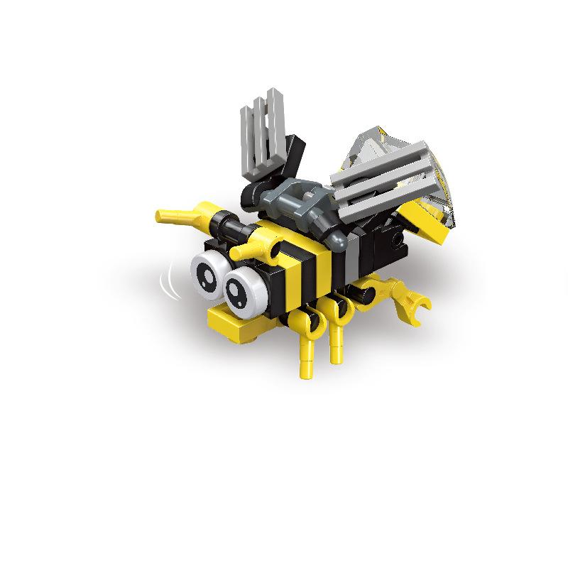12 Insect Species Creativity Animal Insect Building Block Ladybug Dragonfly Butterfly Snail Wasp Mantis Beetle Bricks Toys Gifts