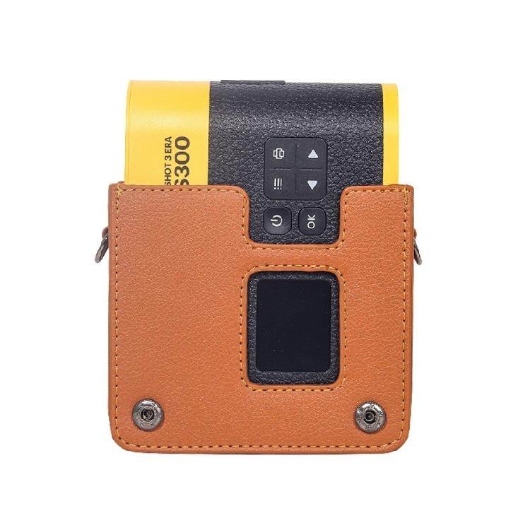 Camera Bag Protector Pouch for Mini Shot 3 ERA/MS300 PU Case Adjustable Shoulder Strap Solid Color Carry Case