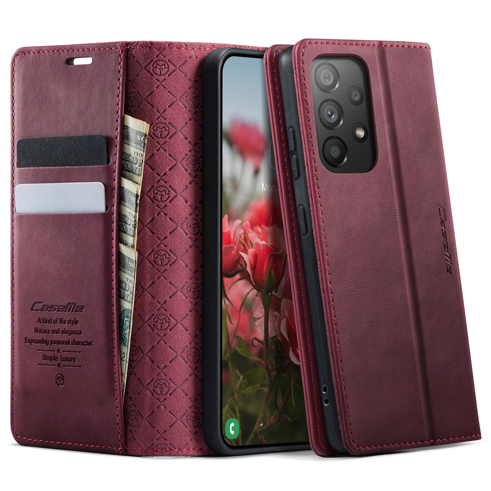 

Чохол для Samsung Galaxy A33 5G CASEME Серія 033 RFID-блокування Гаманець Підставка Шкіряний чохол з текстурою теляти D