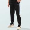 Li-Ning Color Block Cuffed Loose Fit Casual Elastic Knit Sports Pants Men Pants Black Blue AKLTB49-1
