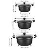 with Glass Lid Double-ear Handle Soup Pot Aluminum Zinc Zinc Alloy Saucepan Slow Cooker  Porridge