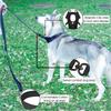 Leash Tactical Dog Collar, Military Adjustable Durable Training Nylon Shepard Metal Buckle Pet Large Dog Harness Set Pet Dog