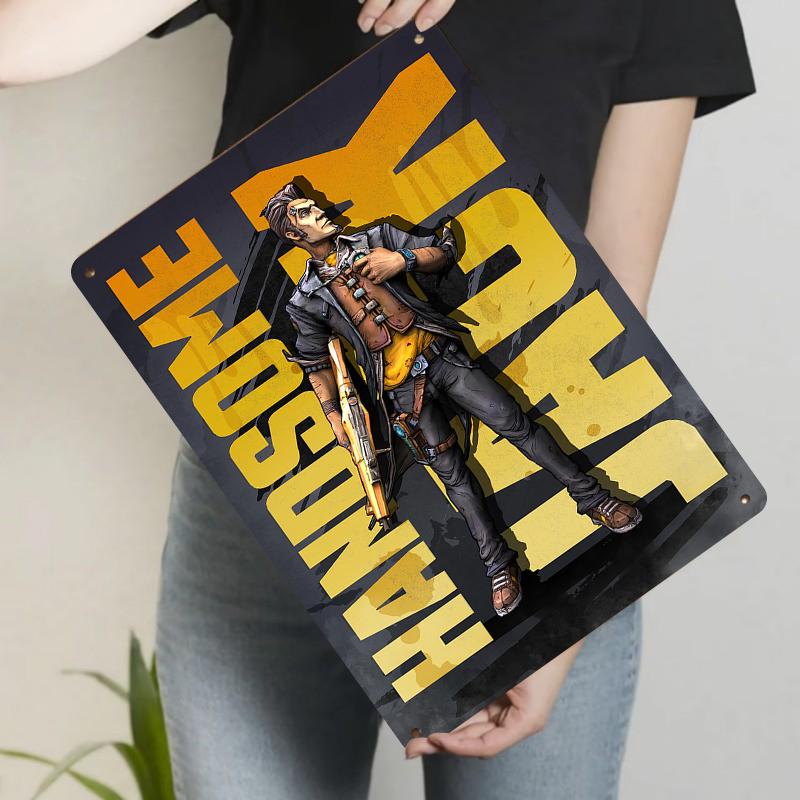 

Borderlands Handsome Jack Metal Wall Art Gaming Decor Collectible Poster 20x30cm（7.8x11.8inch）
