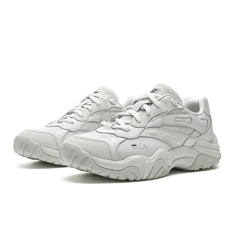 FILA Koral Coral Shoes Comfortable Durable Breathable Dad Shoes Men sneaker White Gray F12M612107FWO
