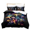 3D Digital Printing Fluorescent Mushroom Series Three-Piece Bedding