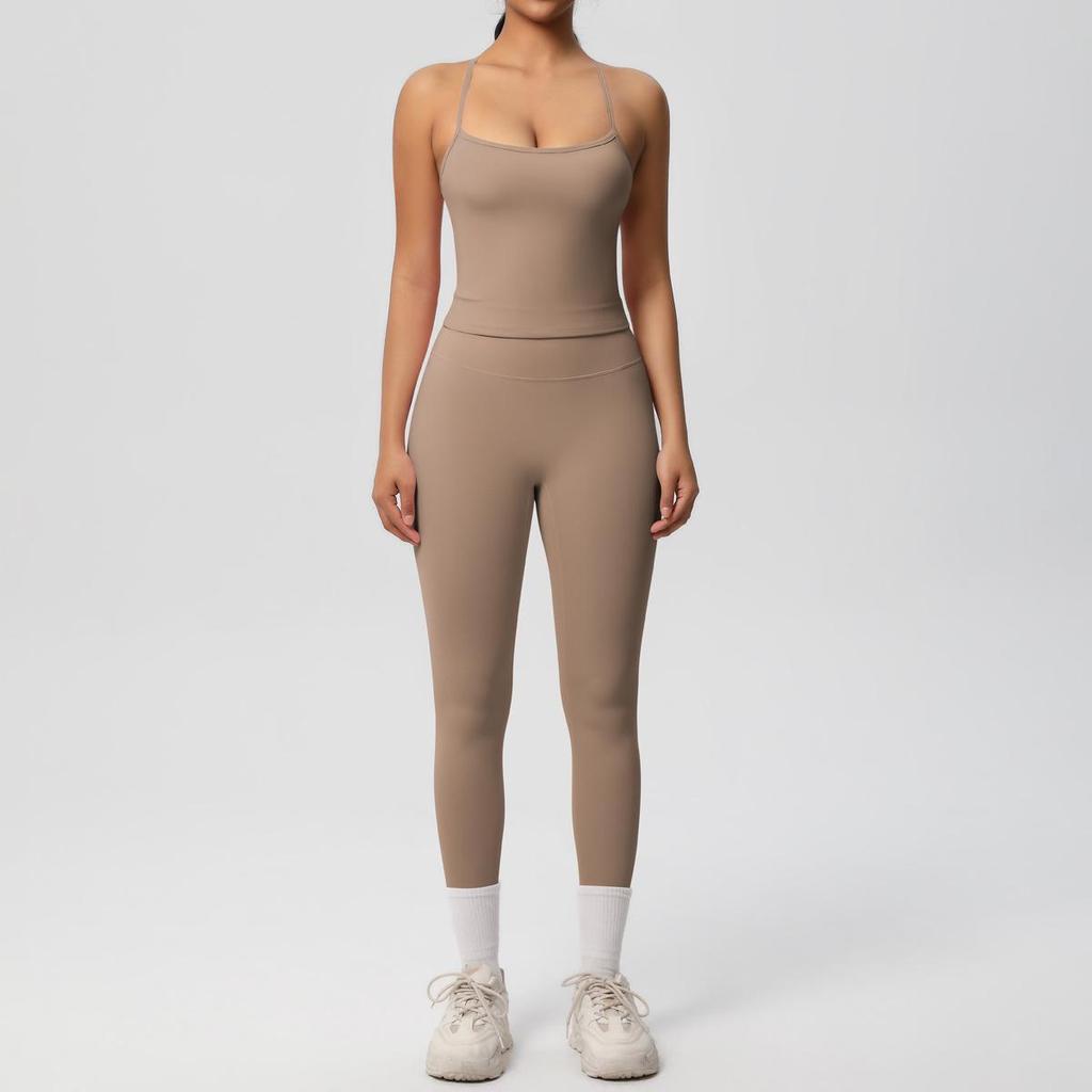 Seamless Nude Double-Sided Brushed Yoga & Running Set