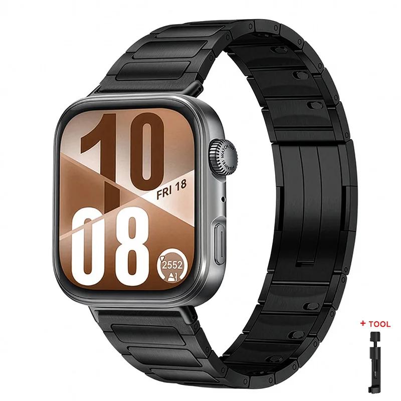 Stainless Steel Strap for Huawei Watch Fit 4/Fit 3 Adjustable Bracelet Wristband for Huawei Watch Fit4 Pro Correa Bracelet Band