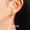 Lava 18K Thick-Plated Irregular Textured Stud Earrings - High-End Fashion for Women