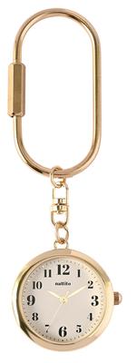 Fieldwork Damen-Taschenuhr Analog mit Karabiner, Kurukara-Design, Stilvoll und Niedlich, Weiß, ST309-2 BE