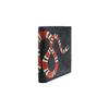 Gucci Coral Snake Print Logo Short Fold Canvas And Leather Wallet Men Wallet Gray Black 451268-K551N-1058