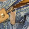 Louis Vuitton 06 M95049 Monogram Denim Baggy PM Long Strap Shoulder Bag blueUsed