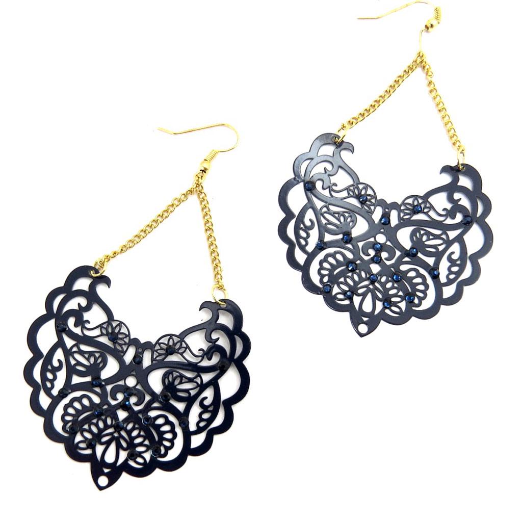 Les Trésors De Lily [L6064] - Blue 'Carmen' Earrings