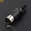 1-10pcs DIN Male/Female 3P 4P 5P 6P 7P 8Pin Plug Jack with Plastic Handle Keyboard Cable Connector Adapter For PS2