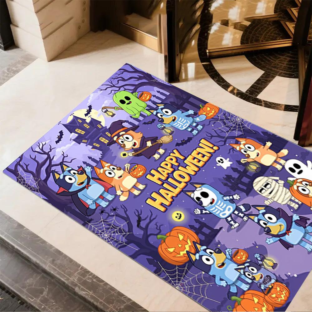 Bluey Friends Adventure Floor Mat Suitable for Kitchen Decorate room Foyer Living Rooms Antislip Carpet Anime Office Decor Best for Christmas