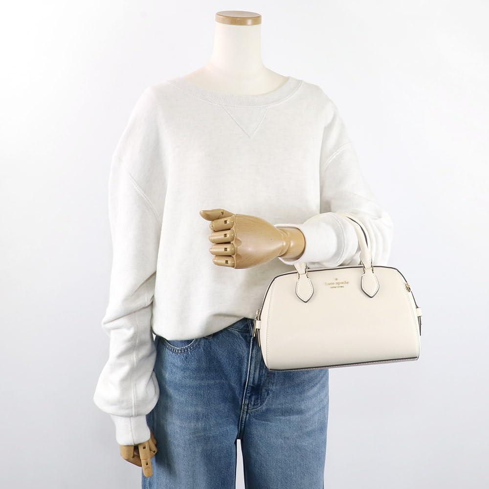 Kate Spade Bag KF493 Meringue Madison Saffiano Leather Duffle Crossbody for Women [Kate Spade] (Shoulder Bag) [Outlet Item] [Brand] [Item]