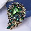 Vintage Crystal Brooch Anti-oxidation Anti-rust Alloy Lapel Pin Chic Colorful Crafted Pin Gift for Her