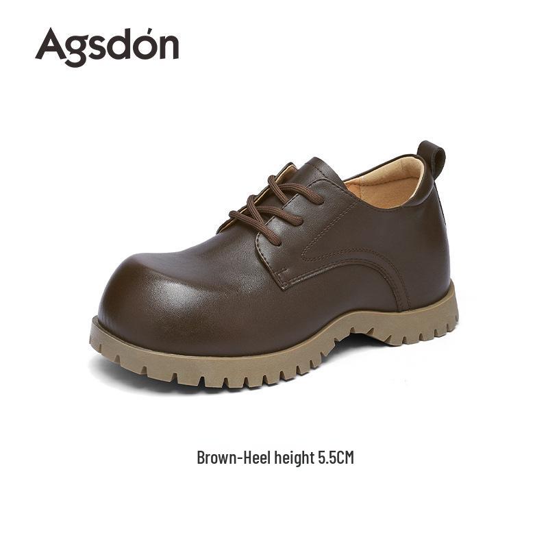 

Женские маленькие кожаные лоферы Auguston JK - Британский стиль, Осень 2025, Черная обувь для комфорта. 39 коричневый