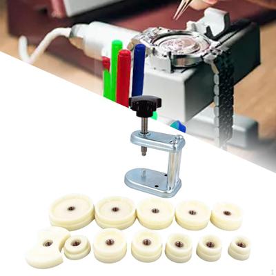 Herramienta de Prensa para Relojes Reparación con 12 Matrices Prensador Accesorios Portátiles Cerrador de Tapa Trasera