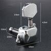 Acoustic Guitar Strings Button Metal Semi-Closed Guitar String Button Tuner Guitar Knob for Guitar or Acoustic Guitar Chrome