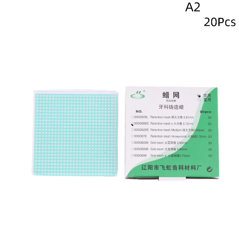 1 Box Dental Lab Wax Mesh Square Grid With Hole Shape Sheet For Cast Metal Partial Design Dental Laboratory Material
