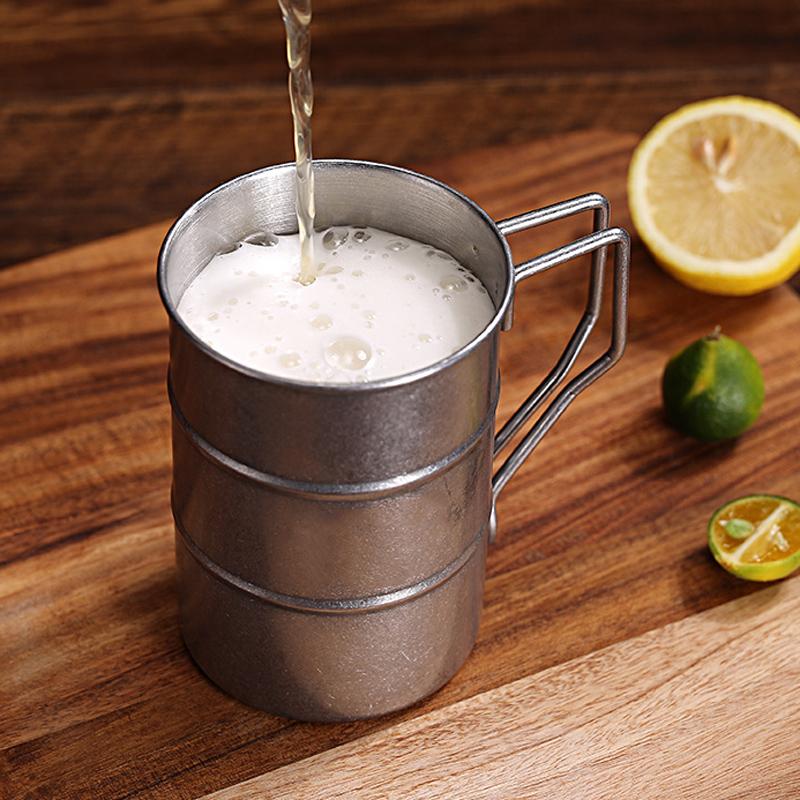 

12.5Oz Stainless Steel Mug Outdoor Travel Coffee Mug Beer Cup Tumbler Metal Drinking Cup Portable Hiking Camping Milk Water Cup 370ml
