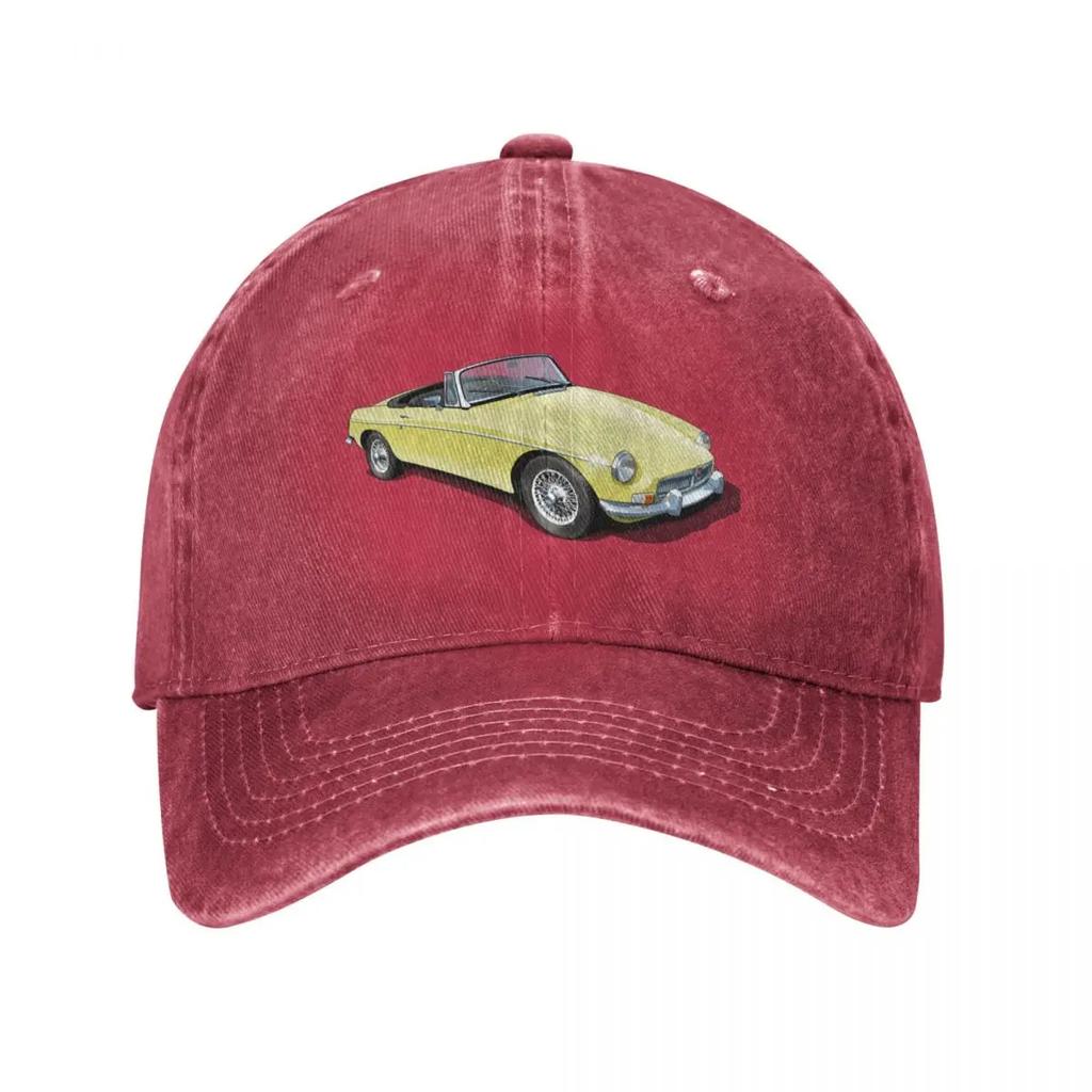 MGB Roadster In Pale Primrose Baseball Cap Thermal Visor Hat Beach Birthday Hip Hop Unisex Golf Wear Womens