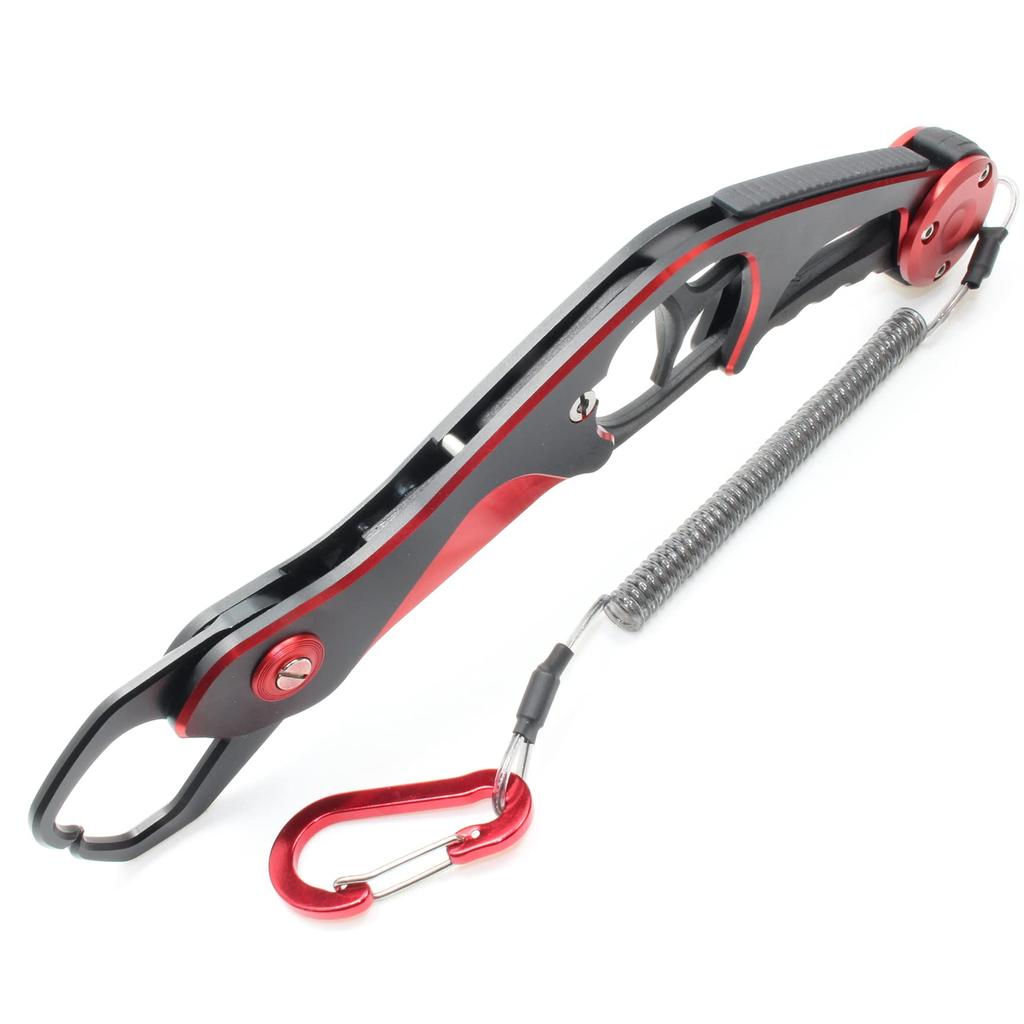 1091 Fish Aluminum Fish Catcher (Iregui) Grip, Ultra-Lightweight (Red/Black Claws)
