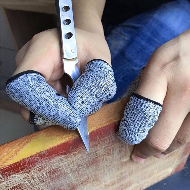 Set Of 10 Cut Resistant Finger Sleeves Protectors Breathable Lightweight Protective Gear Fit for Workshops And Gardening