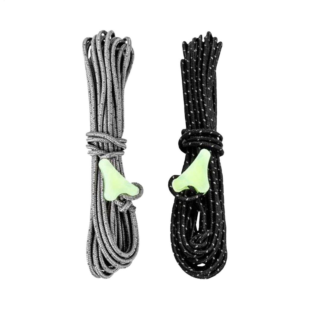 4M Windproof Tent Rope With Luminous Tensioner Awning Rope High-Strength Guy Lines Canopy Cord For Camping Tent Accessories