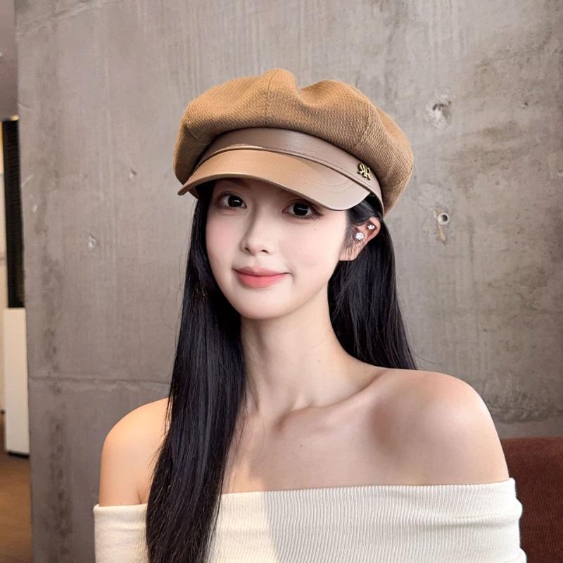 New Beret Children's Autumn and Winter High-end Face Ducktongue Octagonal Hat Retro Painter Newsboy Hat