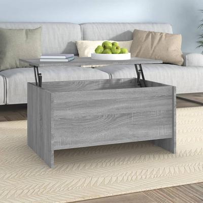 Vidaxl Coffee Table, Grey Sonoma Oak, 80X55.5X41.5 Cm