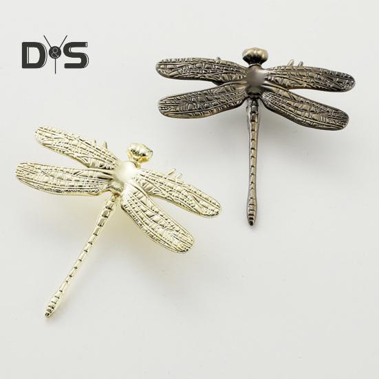 Zinklegering Dragonfly Skåphandtag Vintage Fågel Lådhandtag Garderob Toalettbord Skåpdörr Knopp Metall Draghandtag Kontor Hem Kök Dekoration