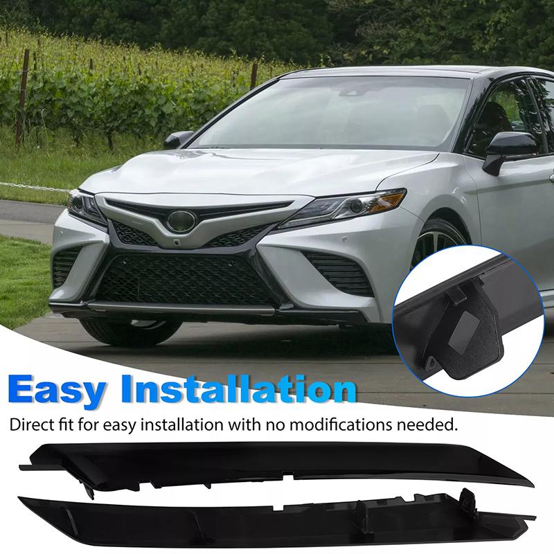 1 Pair Front Bumper Grille Headlight Lower Trim Cover For Toyota Camry Se Xse 2018 2019 2020 2021 2022 5271306100 5271206100