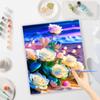 RUOPOTY Frame Paint By Number For Adults Rose Flowers Kits Acrylic Easy Painting By Numbers Beach Landscape For Wall Home Decor