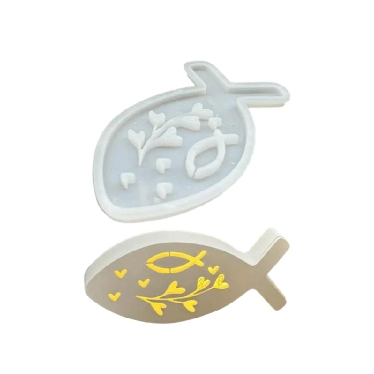 

Hollowed Fish Shape Silicone Candle Stand Molds for Epoxy Resin Sea Animal Fish Shape Silicone Tealight Holder Molds