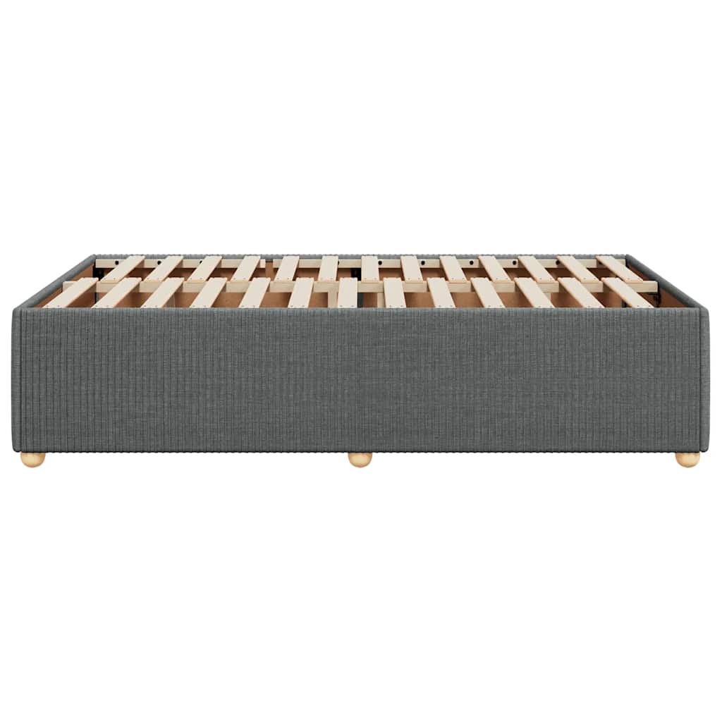 Bed Frame without Mattress Dark Grey 120 x 200 cm Fabric